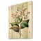 Designart - Vintage American Flowers II - Traditional Print on Natural Pine Wood